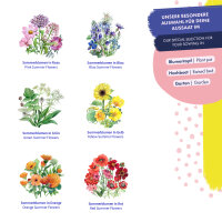 Flower Rainbow Mix  - 6 open pollinated mixtures - spectacular & colourful - Beginner seed kit