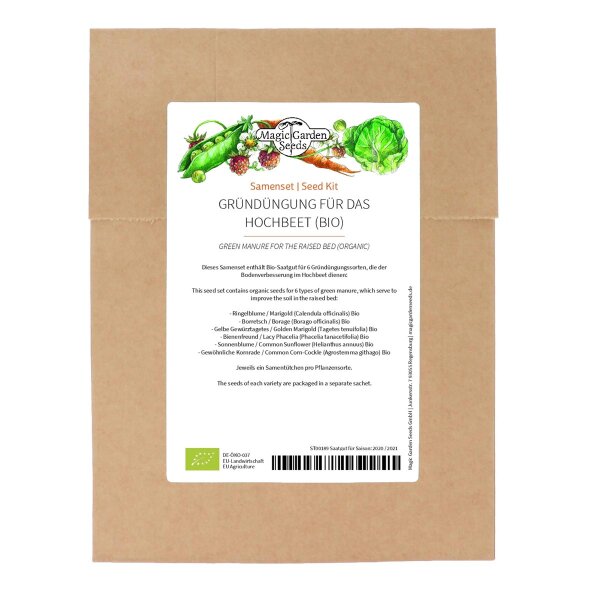 Green Manure For The Raised Bed (Organic) - Seed kit gift box